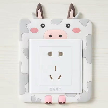 Cute Cartoon Power Socket Stickers Assorted Color (Pack of 2).