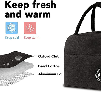 Insulated Portable and Reusable Lunch Bag.