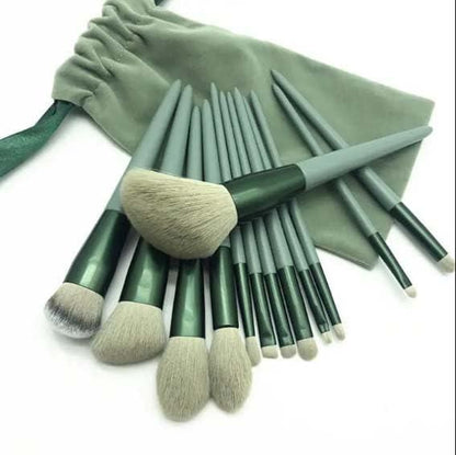 13 Pcs Makeup Brush with Pouch Set.