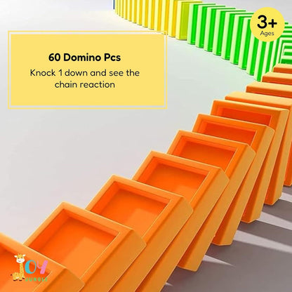 Train Toy Domino Set for Kids BPA Free Plastic with Sound Effects.