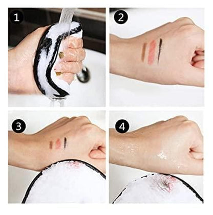 Microfiber Reusable Makeup Removal Sponge Pads For Deep Cleansing (Pack of 3).