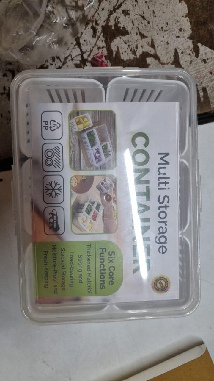 Food Storage Box With Lid and 6 Compartments.