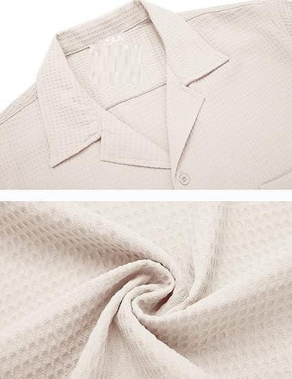 Men's Knit Stylish Half Sleeve Shirt Beige.