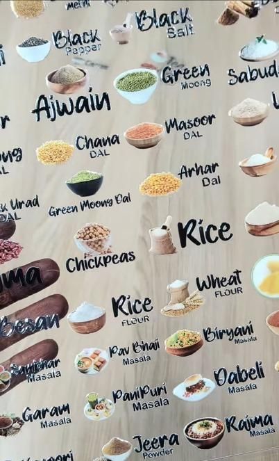 3D Waterproof Kitchen Spice Jar Label Stickers (Pack of 1 - 60 Stickers).