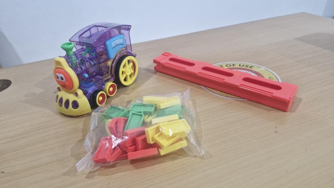 Train Toy Domino Set for Kids BPA Free Plastic with Sound Effects.